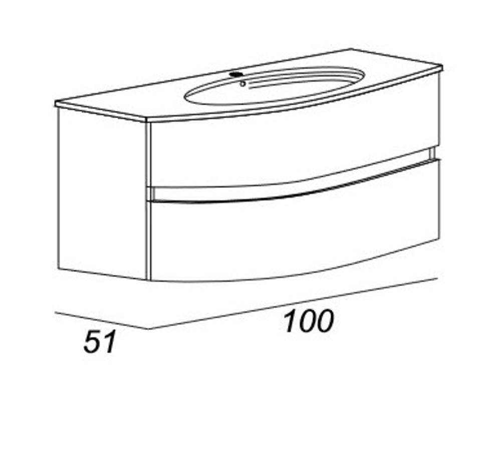 Мебель для ванной CEZARES DALILA 101 Frassinato Bianco