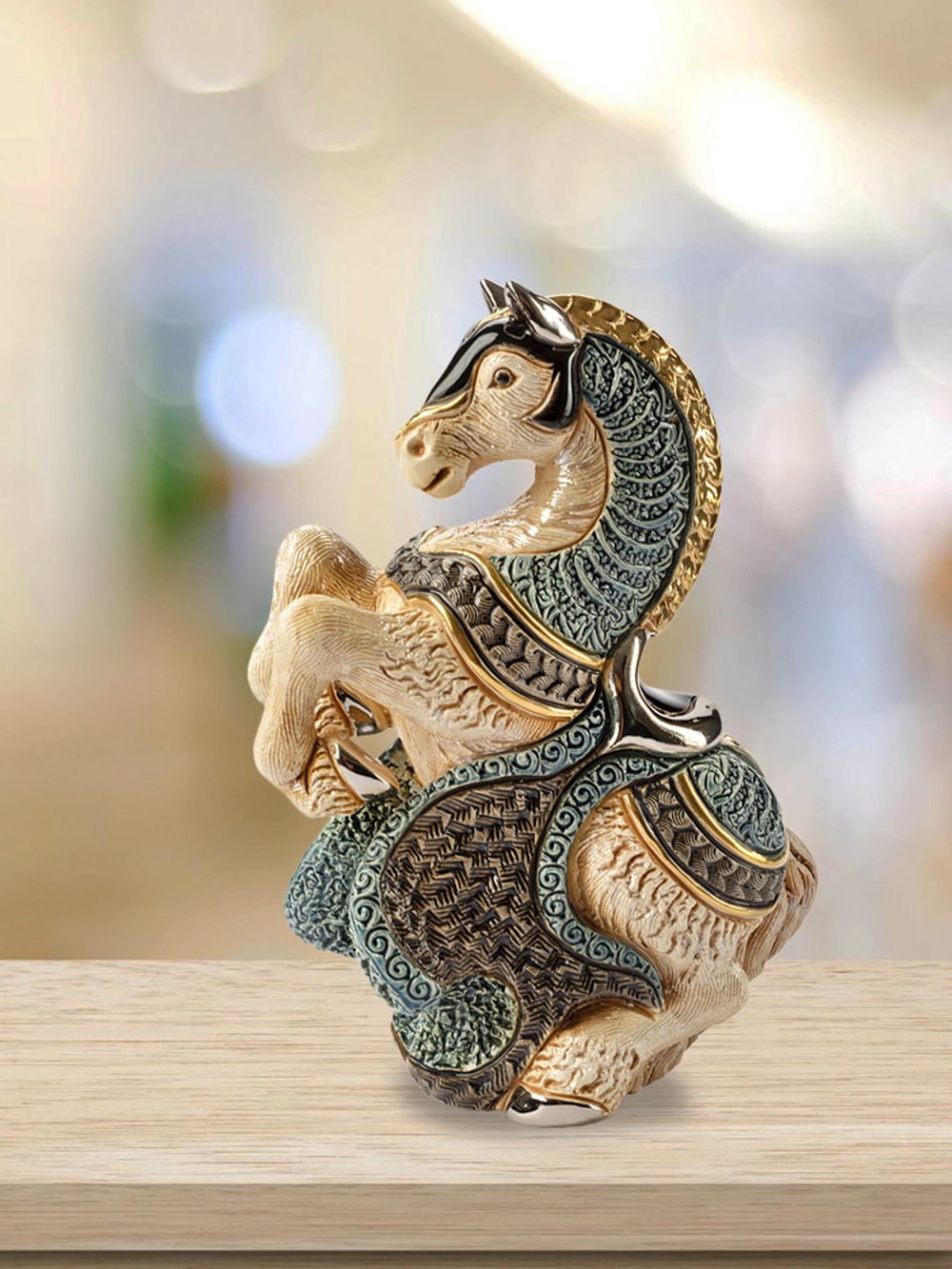 De Rosa Rinconada Статуэтка коллекционная Лошадь белая символ 2026 года