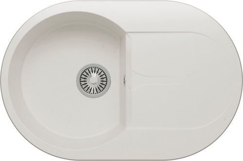 Мойка Tolero Gelcoat Ronda 760 бел.хлопок Анкона