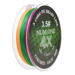 Шнур NUM ONE PE4X-100M 3.5#/0,310 mm Multi Colour 