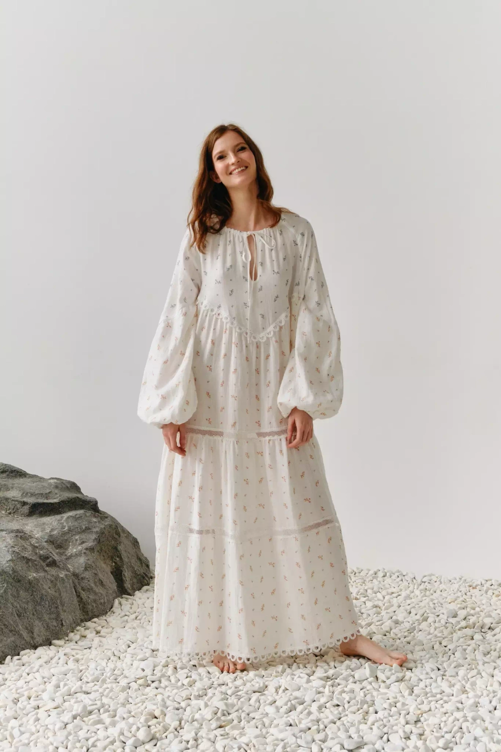 Ярусная туника макси