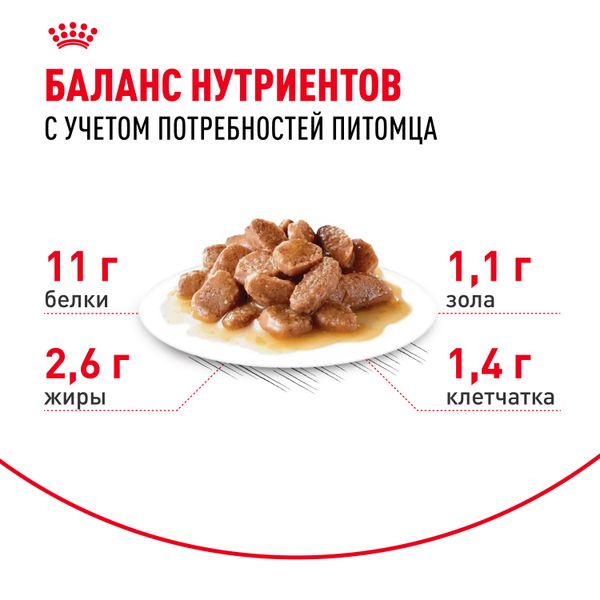 Пауч Royal Canin Instinctive +7 для кошек в возрасте старше 7 лет, мелкие кусочки в соусе