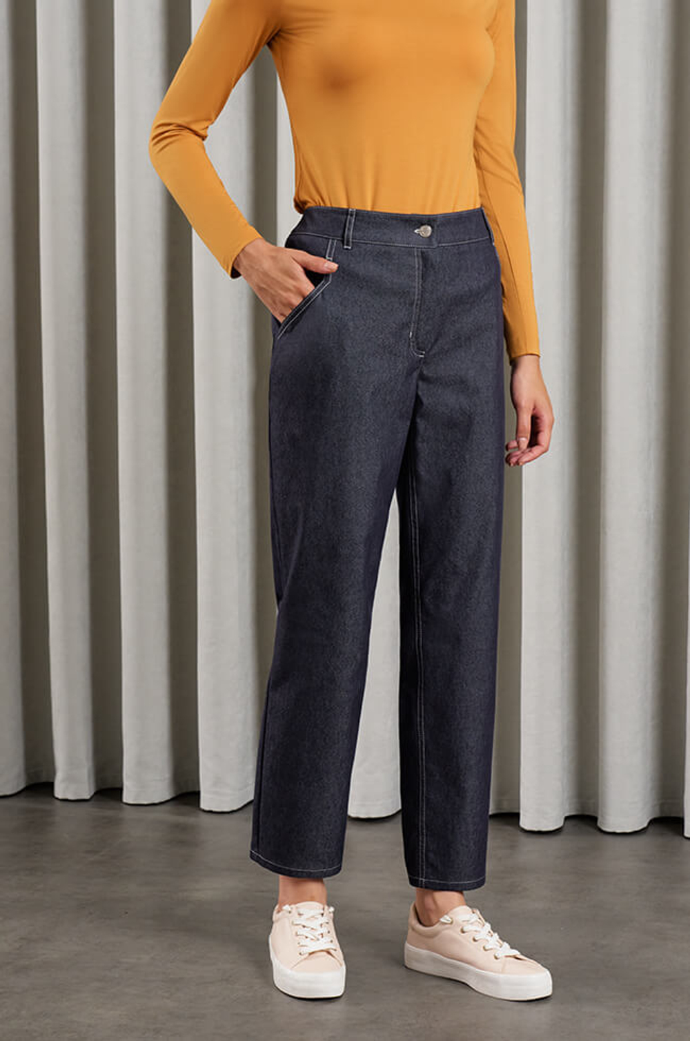 31016 Брюки женские (синий джинс)