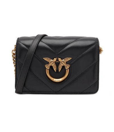 Кожаная сумка через плечо LOVE CLICK MINI SHEEP NAPPA BI Pinko - черный(100067 A136)