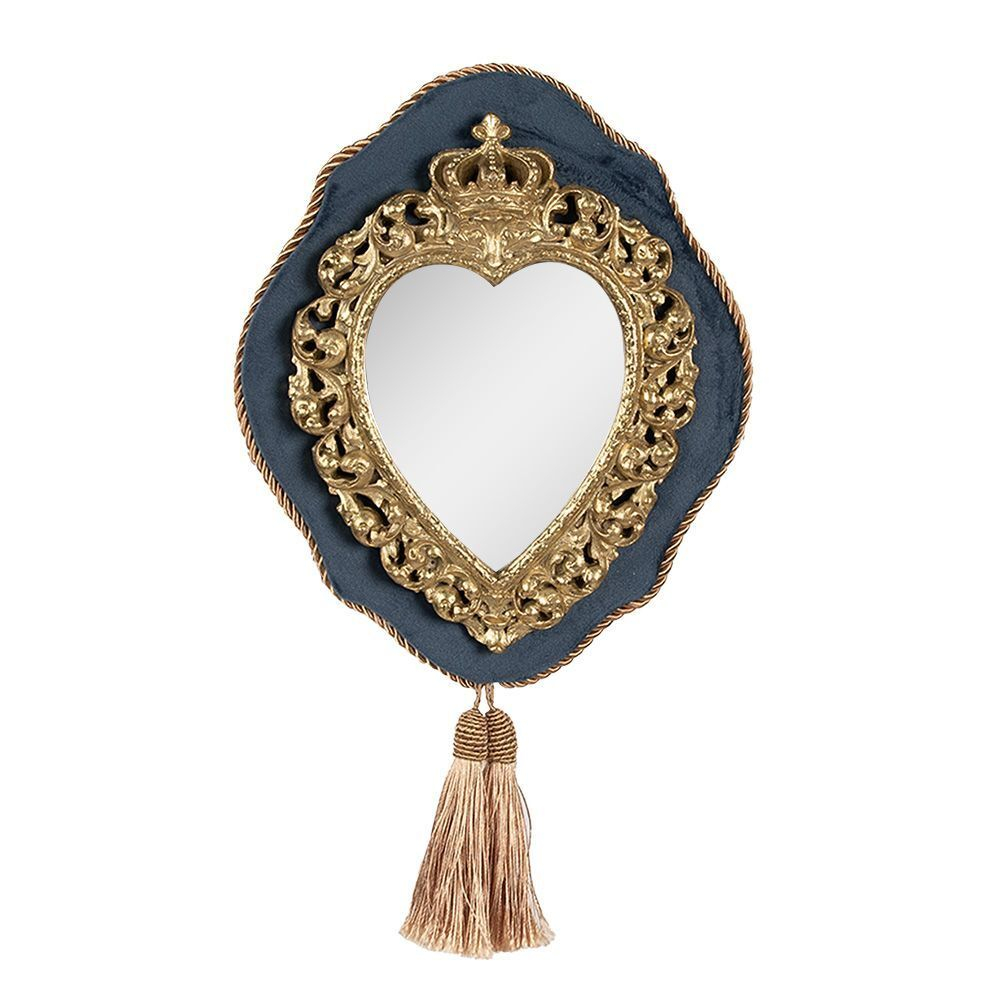 Зеркало "Сердце" 19x3x22см Поликерамика/зеркало/текстиль