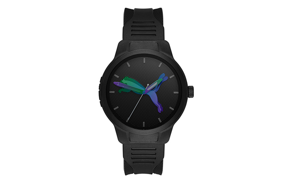 PUMA Wrist Watch Quartz Movement Plastic Strap 43mm Black Dial Men"s Watches