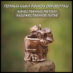 Бусина "Бонс" для темляков или браслетов , бронза