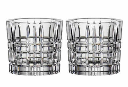 SQUARE - Набор подсвечников 2 шт. бесцветный H=66 мм, D=71 мм