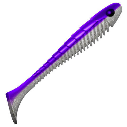 Приманка ZUB-BIGFOOT 133мм(5,2")-3шт, (цвет 036) фиолетовый верх-натурал низ