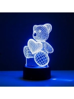 Светильник сенсорный «Мишутка» LED 7 цветов USB/от батареек