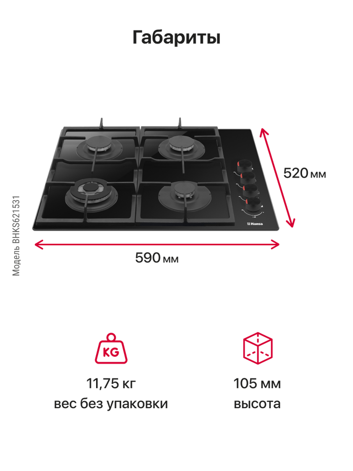 Газовая панель Hansa BHKS621531