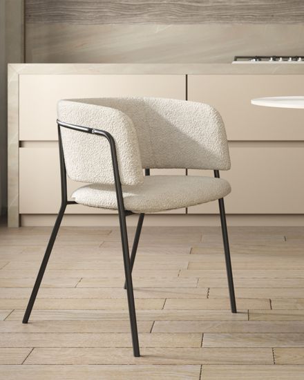 Стул кухонный  Sunny ткань букле белый