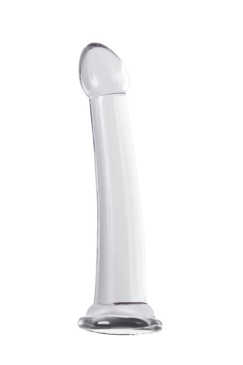 Toyfa Basic Jelly Dildo XL 22 см – прозрачный нереалистичный фаллоимитатор на присоске, гибкий TPE