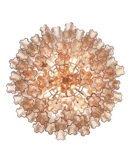 Люстра “Толбот” в стиле с янтарным стеклом