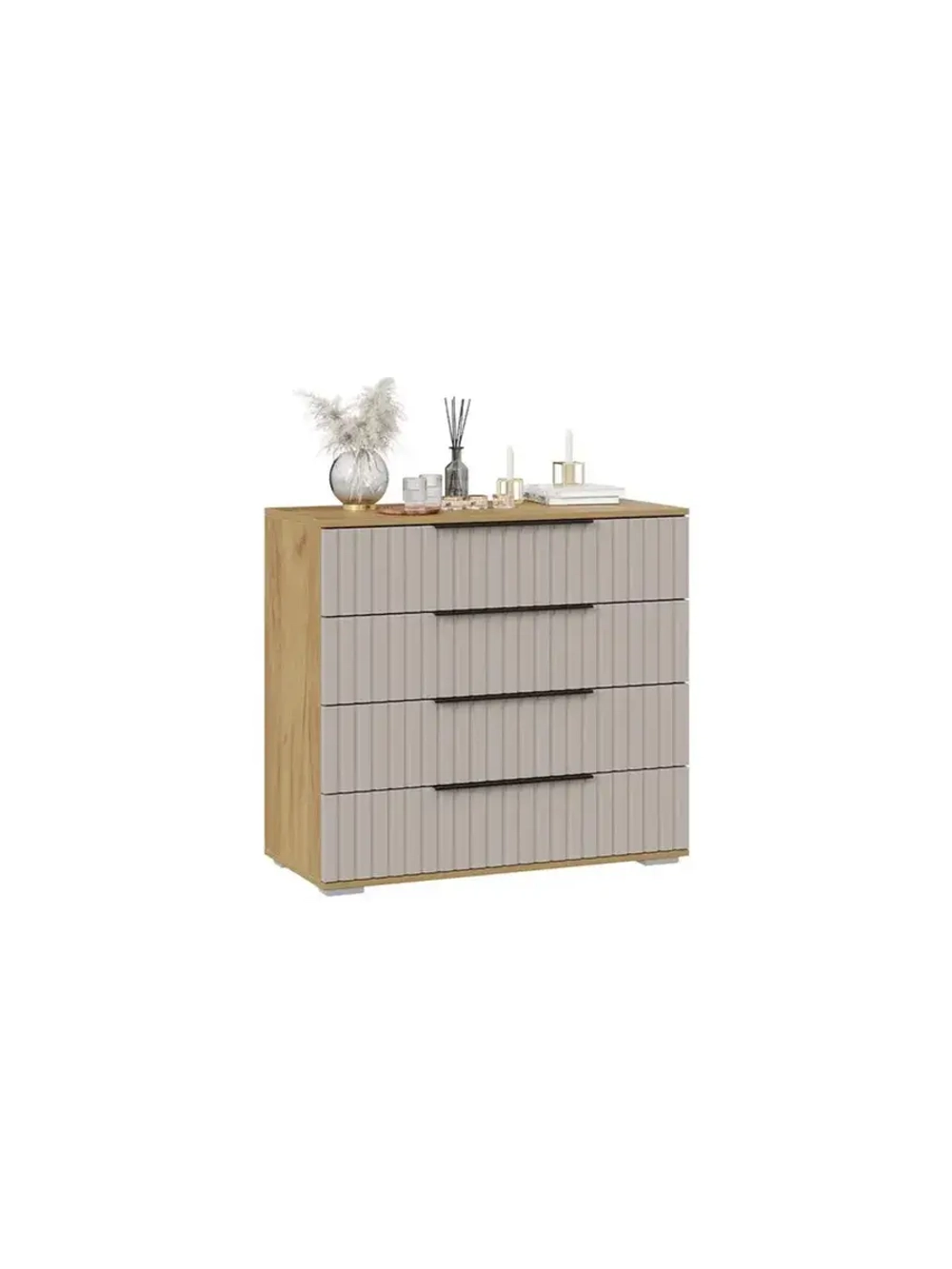 Комод для одежды Мокко матовый 4 ящика 92х41х84 см