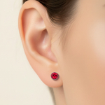 Серьги пусеты Fiore Luna Indian Pink SWE297 IP S