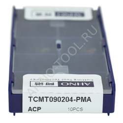 Пластина твердосплавная ISO TCMT090204-PMA ACP10E AHNO по стали, чистовая