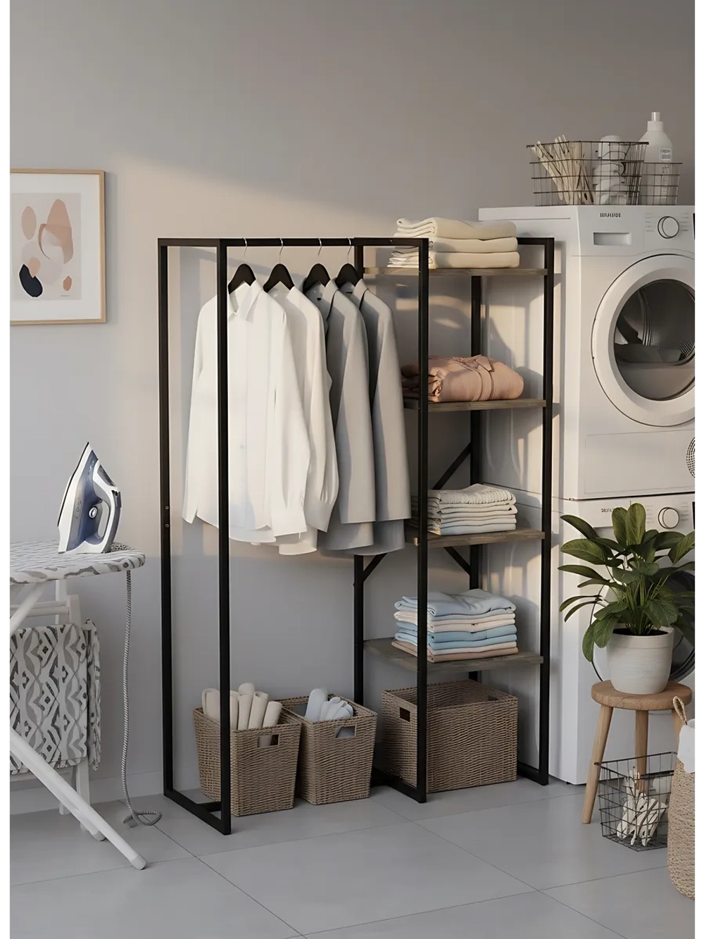 Вешалка напольная для одежды с полками LUCID