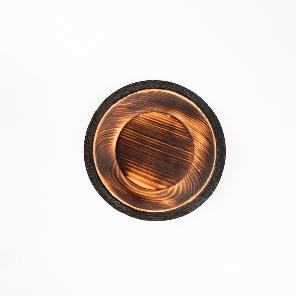 Деревянная тарелка из древесины сибирского кедра. T199