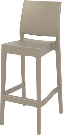Стул пластиковый барный Maya Bar 75 бежевый