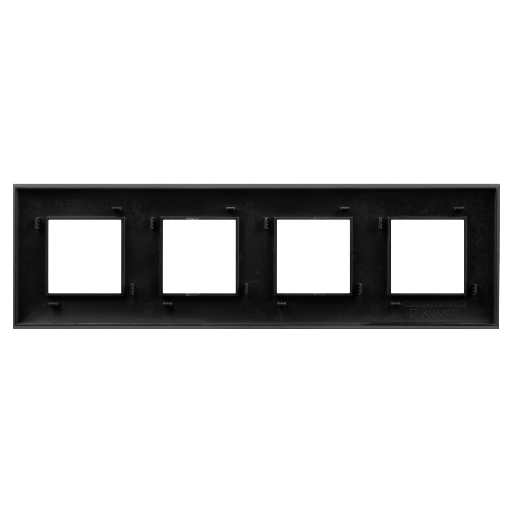Рамка "Avanti", "Черный матовый", 4 поста (8 мод.)