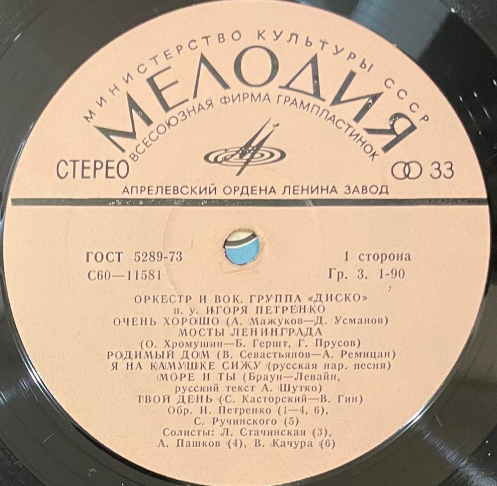 Диско - Оркестр И Вокальная Группа "Диско" (1980г.)