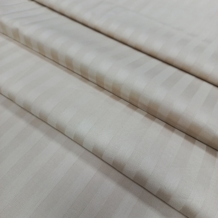 Сатин страйп бежевый