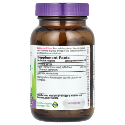 Oregon's Wild Harvest, Пиретрум, 90 веганских капсул (300 мг на капсулу)