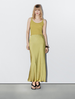 Massimo Dutti Трикотажное боди на бретелях - Studio, бутылочно-зеленый