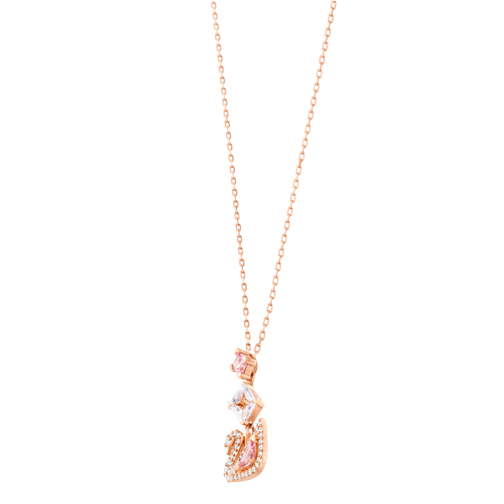 DAZZLING SWAN: ожерелье Y CZMO/ROS