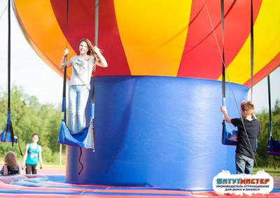 Качель батут «Полёт на закате», 9,7×9,7×6,7 м