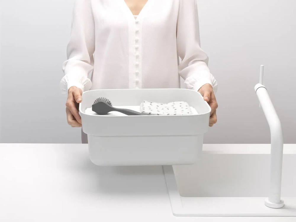 Brabantia Мойочный контейнер Sink Side с крылом для сушки, светло-серый