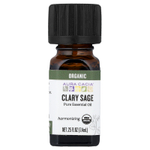 Aura Cacia, чистое эфирное масло, органический мускатный шалфей, 7,4 мл (0,25 жидк. унции)