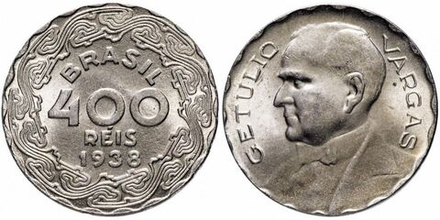 Бразилия 400 реалов, 1938 - 1942 Жетулиу Дорнелис Варгас XF