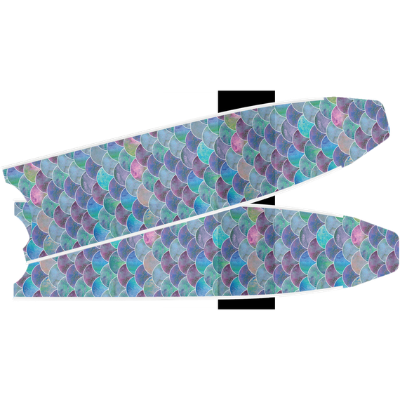 Лопасти Leaderfins ICT Mermaid Waves Purple (стеклотекстолит) черный борт, без наклейки, 20°