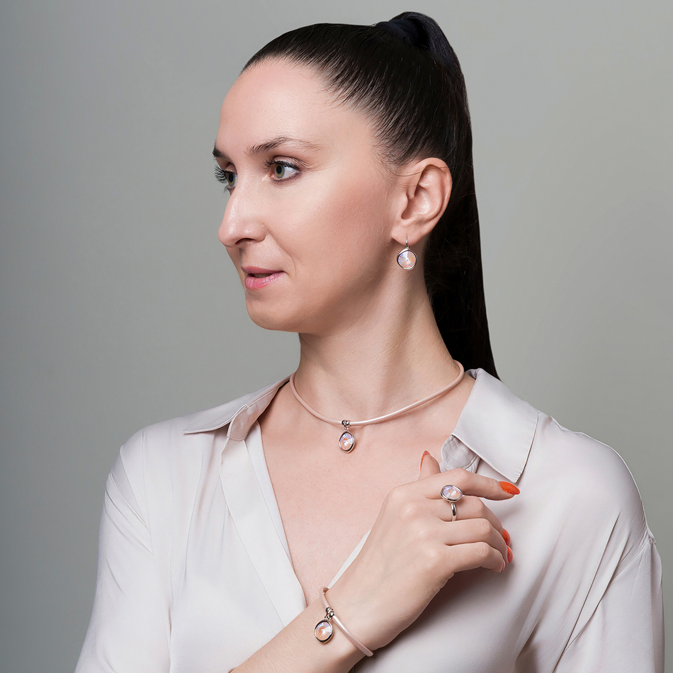Серьги Fiore Luna Dusty Pink Delite A1902.M01 R/S