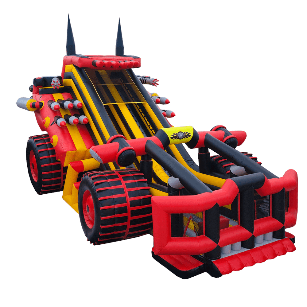 Коммерческий надувной батут "Супер Бульдозер MAX" 15*8*9 м