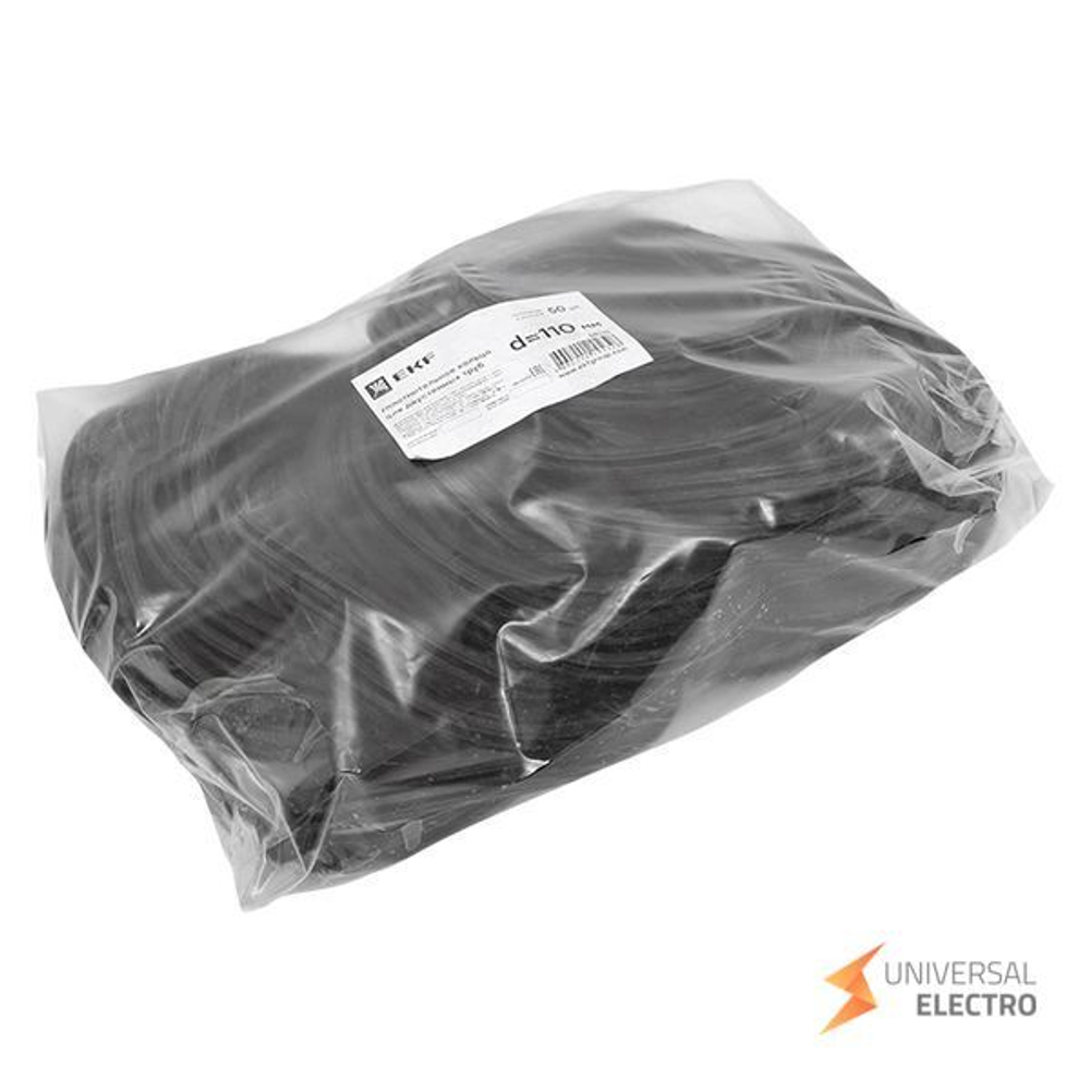 Уплот, кольцо для двуст, труб d110 мм черное EKF-Plast