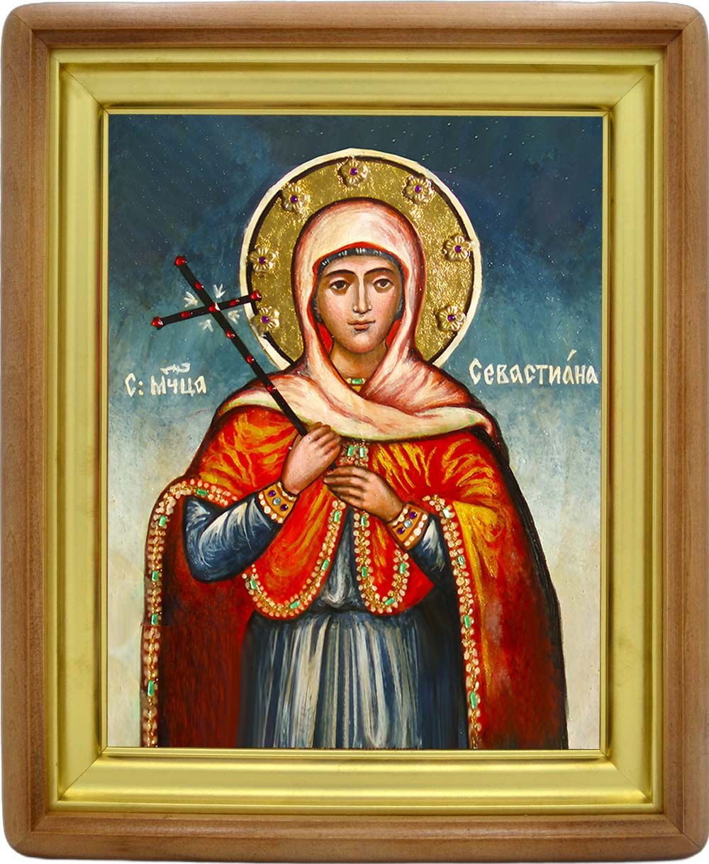 Севастиана Гераклейская святая мученица. Икона на холсте.