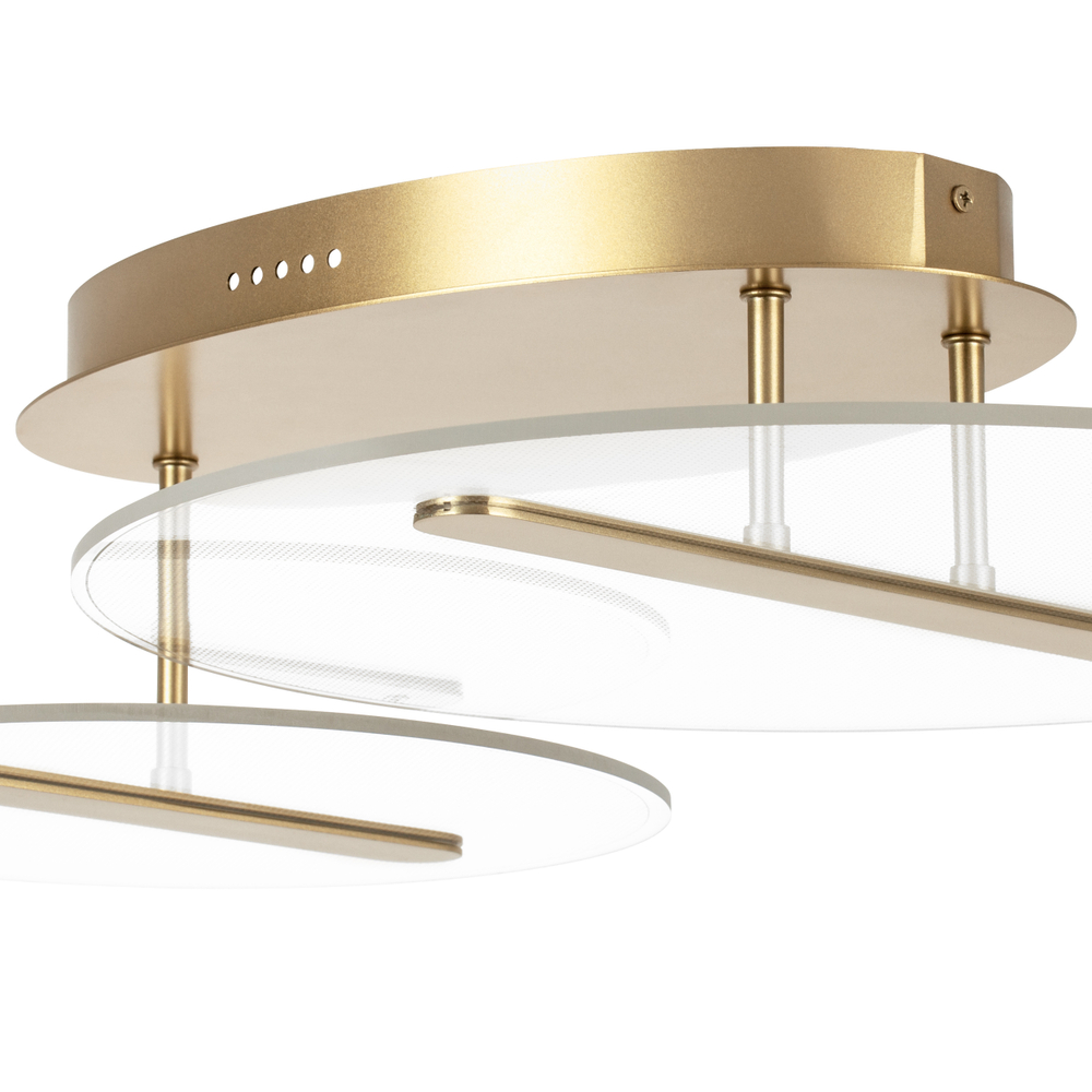 738053 Люстра ACRILE 33W LED 2691LM 120G ЗОЛОТО 3000K