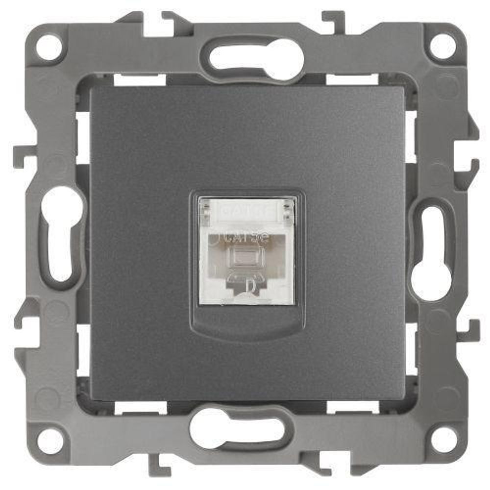 Розетка компьютерная Эра12 12-3107-12 RJ45 графит Эра Б0019350 Розетка компьютерная Эра12 12-3107-12 RJ45 графит Эра Б0019350