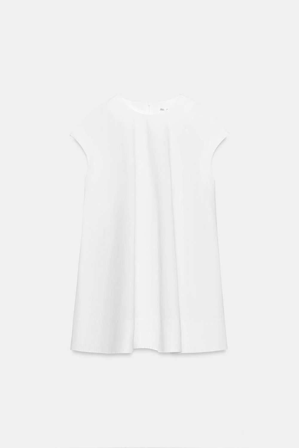 ZARA КОРОТКОЕ ПЛАТЬЕ — ZW COLLECTION, БЕЛЫЙ