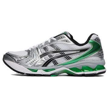 Asics Гель Kayano 14 Беговые кроссовки Низкие Серебристо-черный Зеленый Мужские