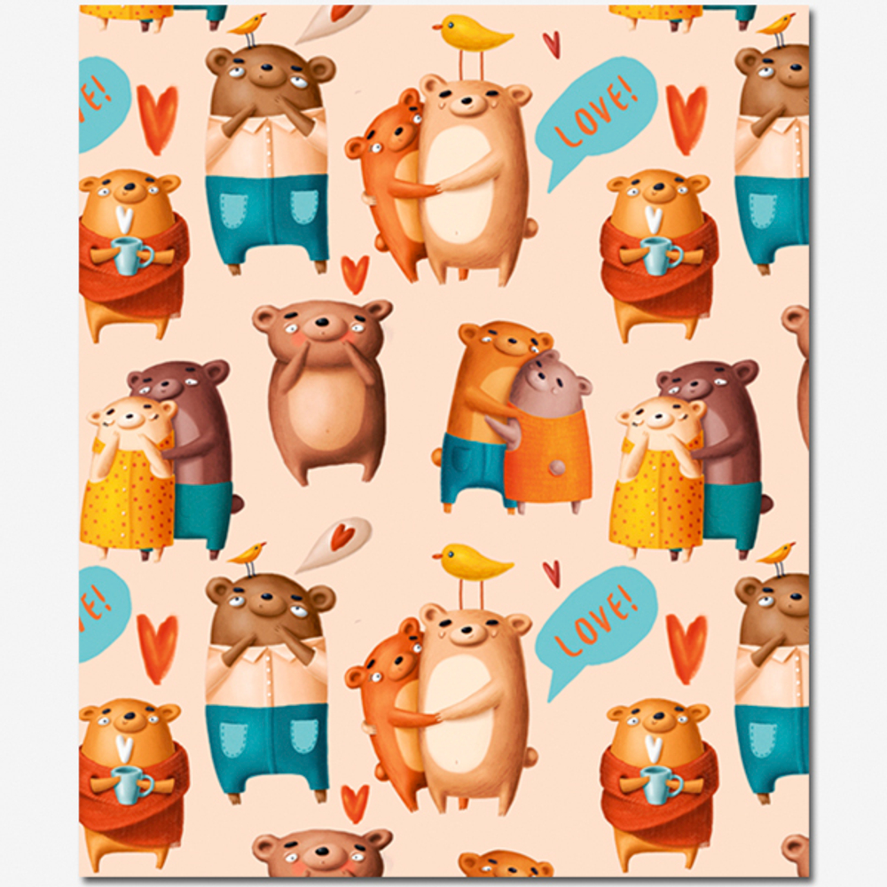 Тетрадь общая 48 листов на скрепке "Fanny Pattern"