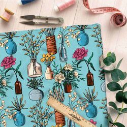 Ткань бифлекс сухоцветы в бутылочке