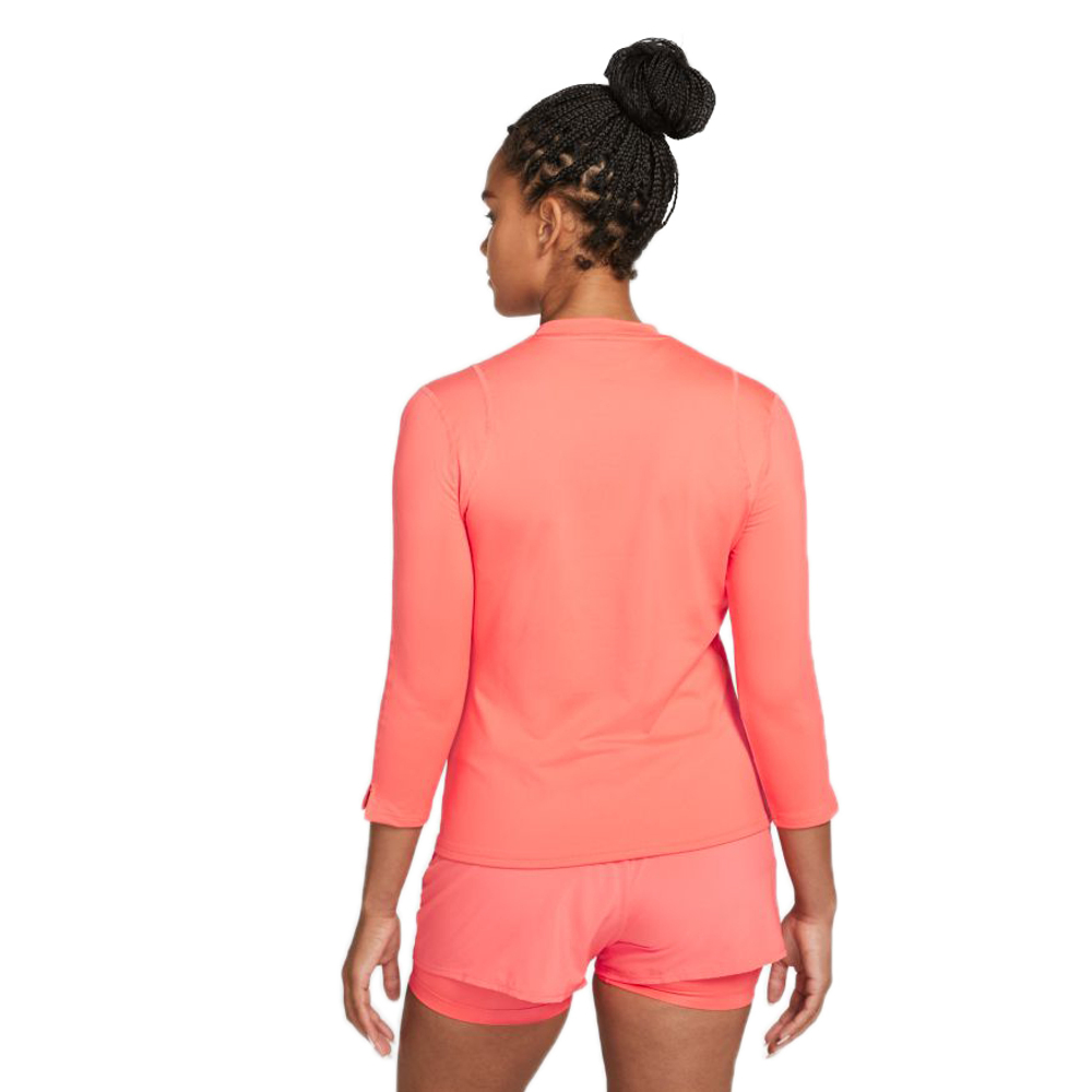 Женская футболка теннисная (dł. Рукава) Nike Court Victory Dri-Fit Top 3/4 Sleeve W - magic ember/white