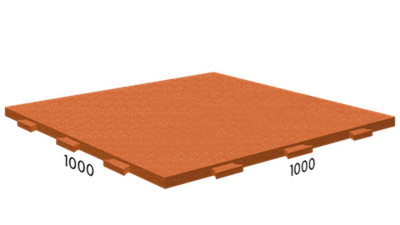 Rubblex Active (скрытый ласточкин хвост) 100х100х4 см 65ШОР Оранжевое