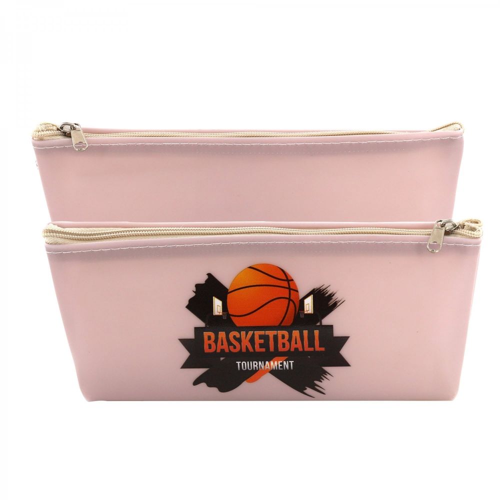 Пенал - косметичка Alingar, ПВХ, молния, 80 х 185 мм, "Basketball competition", баскетбольный мяч