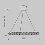 Подвесной светильник Maytoni MOD555PL-L30CH4K