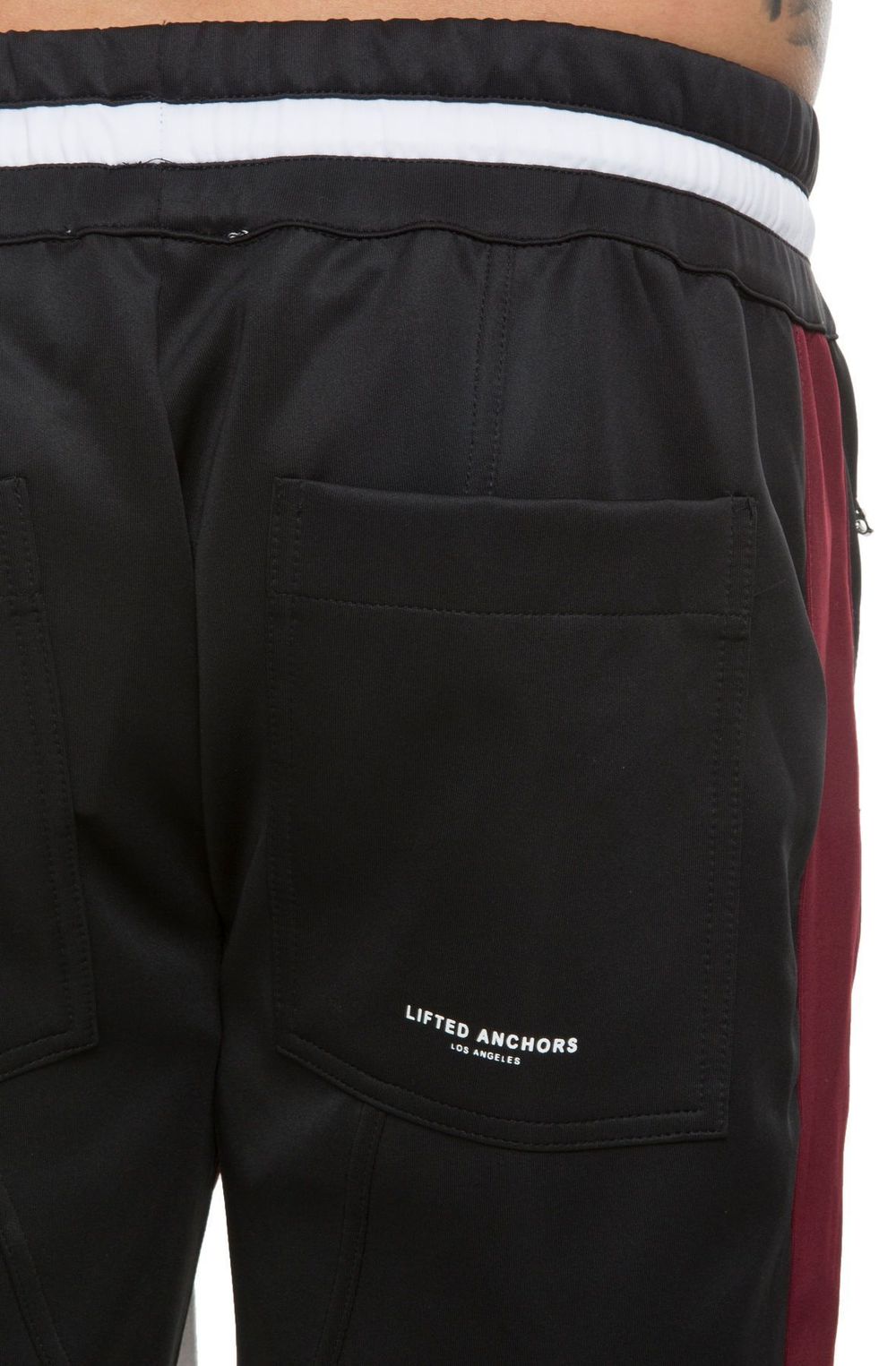 Штаны Lifted Anchors черные фото сзади